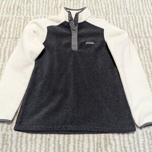 Columbia Benton Spring Half Snap Fleece Pullover White/Gray Women’s Jacket - M